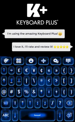 Color Blue Keyboard Theme android App screenshot 9