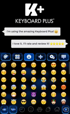 Color Blue Keyboard Theme android App screenshot 11