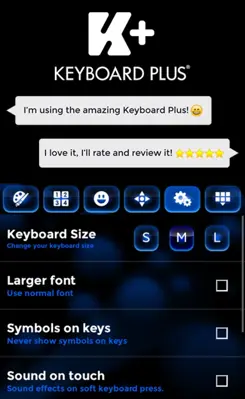 Color Blue Keyboard Theme android App screenshot 8